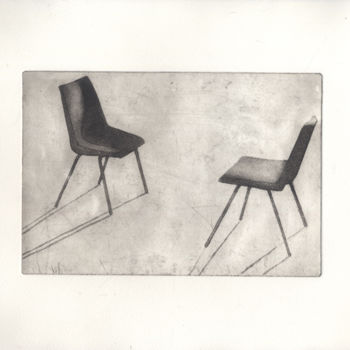 Malerei mit dem Titel "Two Chairs" von Sophie Cordery, Original-Kunstwerk