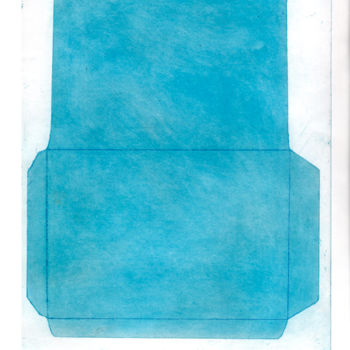 Peinture intitulée "Large Blue Envelope" par Sophie Cordery, Œuvre d'art originale