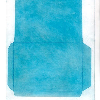 Painting titled "Large Blue Envelope" by Sophie Cordery, Original Artwork