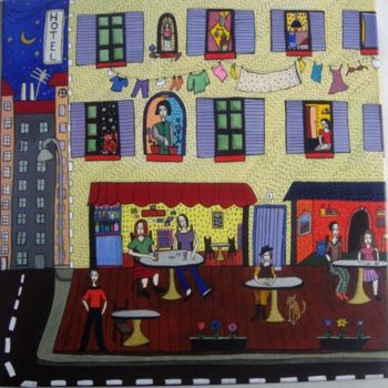 Painting titled "L'hotel" by Sophie Dubreuil, Original Artwork