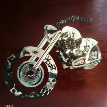 Pintura intitulada "Harley Davidson" por Sophie Goureau, Obras de arte originais, Outro