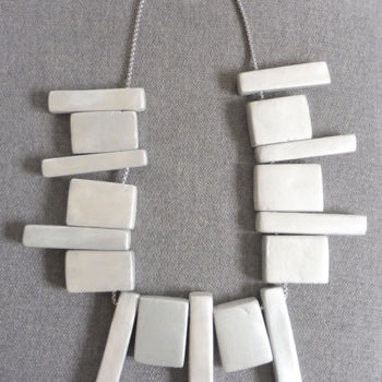 Design intitulée "Collier construction" par Sophie Griffon, Œuvre d'art originale, Bijoux