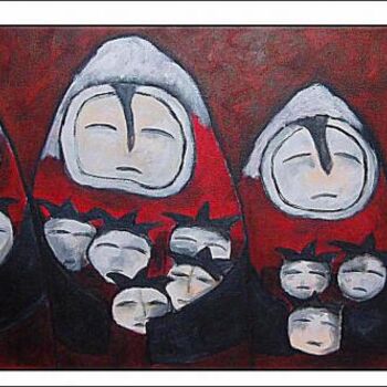 Painting titled "Les petits rois" by Sophie Hoang Trong, Original Artwork