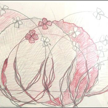Dessin intitulée "rhizome" par Sophie Hoang Trong, Œuvre d'art originale