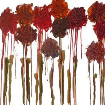 Peinture intitulée "BOUCHES EN FLEURS" par Sophie Hoang Trong, Œuvre d'art originale