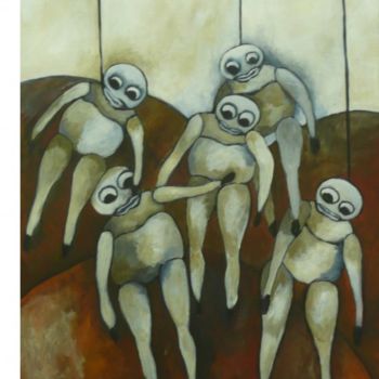 Painting titled "LES POUPEES" by Sophie Hoang Trong, Original Artwork