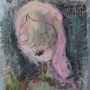 Ζωγραφική με τίτλο "Madone aux bisous" από Sophie Lormeau, Αυθεντικά έργα τέχνης, Ακρυλικό