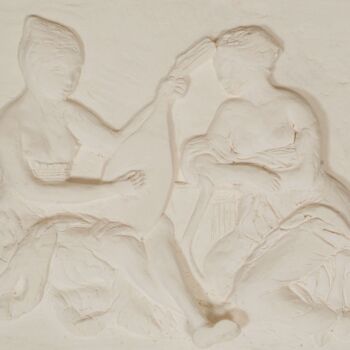 "Musiciennes" başlıklı Heykel Sophie Maillard (Sophie Mai) tarafından, Orijinal sanat, Terracotta