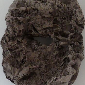 Skulptur mit dem Titel "Empreinte de rocher…" von Sophie Maillard (Sophie Mai), Original-Kunstwerk, Terra cotta