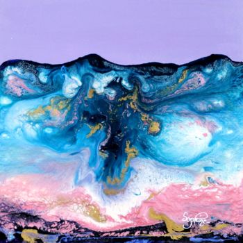 Malerei mit dem Titel "Emotions-volcanique…" von Sophine, Original-Kunstwerk, Acryl