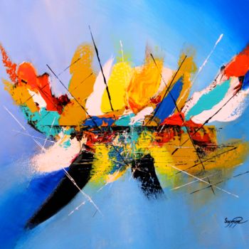 Painting titled "237-bateaux16.jpg" by Sophine, Original Artwork, Acrylic