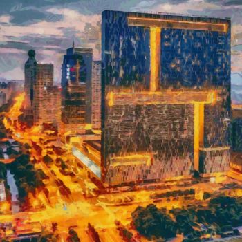 Digitale Kunst mit dem Titel ""Hong Kong"" von So_orex, Original-Kunstwerk, Digitale Malerei