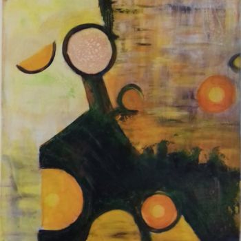 Painting titled "Plénitude" by Thérèse Soriano, Original Artwork, Acrylic Mounted on Wood Stretcher frame