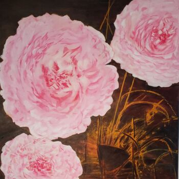 "Roses en feu d'arti…" başlıklı Tablo Thérèse Soriano tarafından, Orijinal sanat, Akrilik Ahşap Sedye çerçevesi üzerine mont…