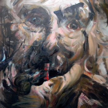 Painting titled "Curse" by Sorin Iosub, Original Artwork, Oil
