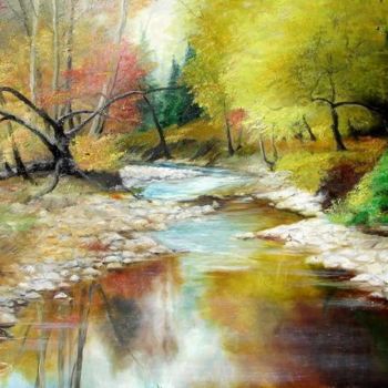 Malerei mit dem Titel "Autumn" von Sorinapostolescu, Original-Kunstwerk, Öl