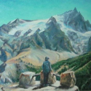 Pittura intitolato "In Alps-October spe…" da Sorinapostolescu, Opera d'arte originale, Olio