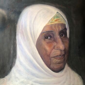Painting titled "Maman arabe" by Sorin Ciocirlan, Original Artwork, Oil
