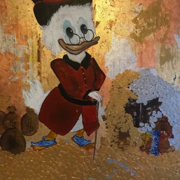 Painting titled "Me Scrooge’s gold" by Samy Hasan, Original Artwork, Acrylic