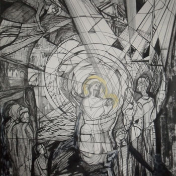 Dibujo titulada "Birth of Christ" por Sose, Obra de arte original, Otro