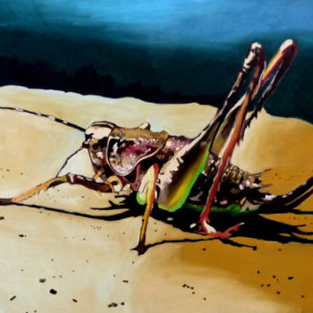Pintura intitulada "locust" por Sosokumsiashvili, Obras de arte originais, Óleo