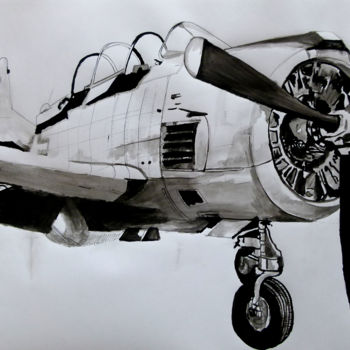 Painting titled "aeroplane" by Sosokumsiashvili, Original Artwork, Acrylic