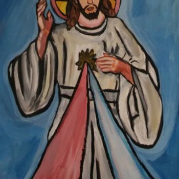 Painting titled "Jezu ufam tobie" by Shekells89, Original Artwork, Acrylic