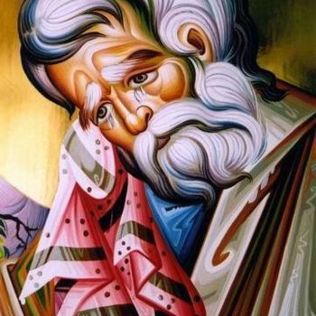 Painting titled "St. Peter" by Sotirios Panailidis, Original Artwork