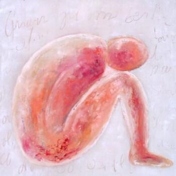 Peinture intitulée "Gestation" par Souad Benkirane, Œuvre d'art originale