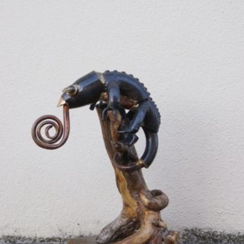Sculpture titled "Bebert" by Soud'Art, Original Artwork, Metals