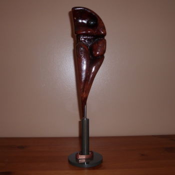 Sculpture titled "reine-atlante.sculp…" by Sou, Original Artwork, Wood