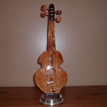 Sculpture titled "violon.sculpture" by Sou, Original Artwork, Wood