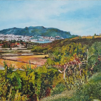 Painting titled "Bejaia - de chez Az…" by Nacer Souici, Original Artwork, Oil