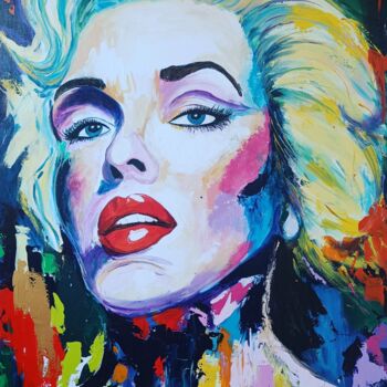 Painting titled "Norma" by Souli, Original Artwork, Acrylic Mounted on Wood Stretcher frame