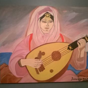 Peinture intitulée "Femme Andalouse" par Soumaya Dlimi, Œuvre d'art originale, Huile