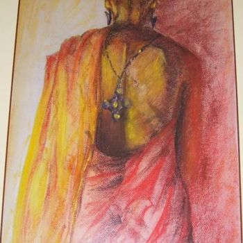 Peinture intitulée "Femme de dos" par Soumaya Rachidi, Œuvre d'art originale, Huile