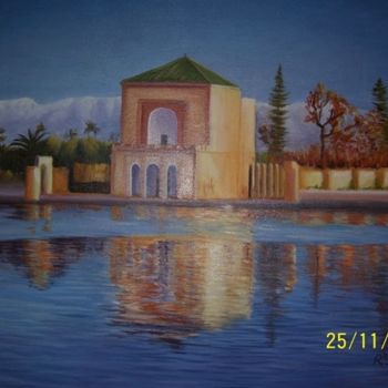 Peinture intitulée "La Menara" par Soumaya Rachidi, Œuvre d'art originale