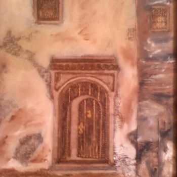 Painting titled "la porte" by Soumicha Bachiri, Original Artwork