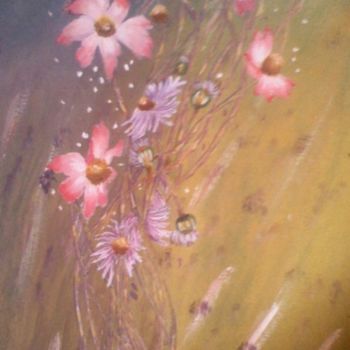 Peinture intitulée "fleurs" par Soumicha Bachiri, Œuvre d'art originale