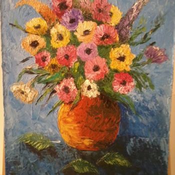 Peinture intitulée "bouquet de fleurs 3" par Soumicha Bachiri, Œuvre d'art originale