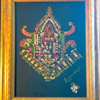 绘画 标题为“Lustre oriental” 由Soundousse Belayachi, 原创艺术品, 油 安装在木板上