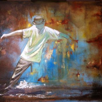 绘画 标题为“danser sous la pluie” 由Katia, 原创艺术品, 油