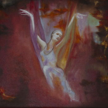 Pittura intitolato "En apesanteur" da Katia, Opera d'arte originale, Olio
