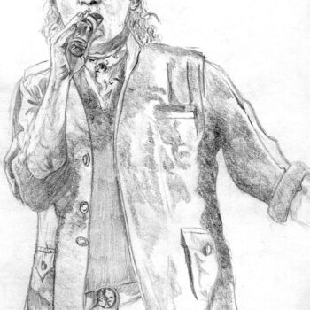 Drawing titled "Singer" by Sourish Nath ______________, Original Artwork, Pencil