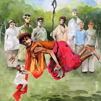 "The Hanging Man" başlıklı Tablo Sourish Nath ______________ tarafından, Orijinal sanat, Suluboya