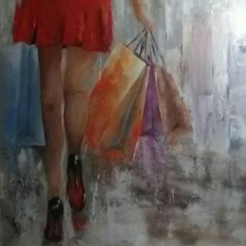 Pintura titulada "en-ville.jpg" por Marie-Claire De Sousa, Obra de arte original