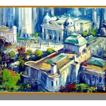 Painting titled "Teatro Municipal  -…" by Sousa Rodrigues, Original Artwork, Oil