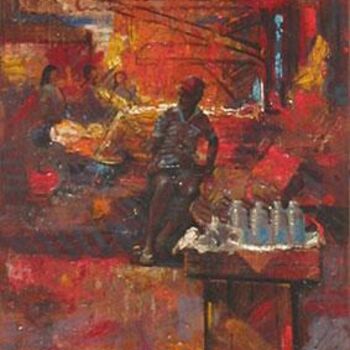 Pintura intitulada "Vendedor" por Sousa Rodrigues, Obras de arte originais