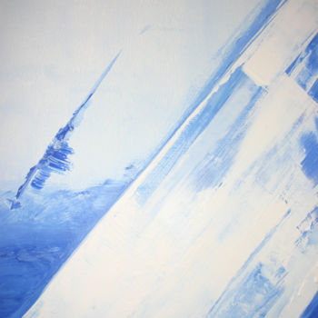 Painting titled "Voile Bleue" by Soussan-Morin, Original Artwork