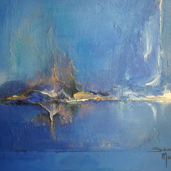Pintura intitulada "Bleue de Jour" por Soussan-Morin, Obras de arte originais